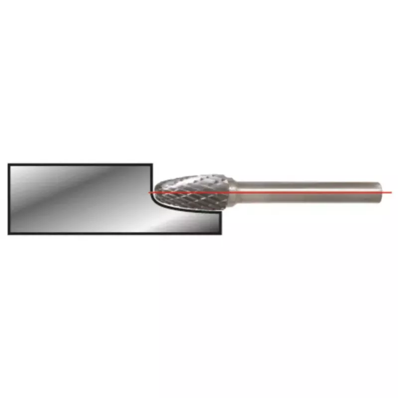 Rotacinė freza KS Tools 515.3261 Metalinė Ovali 3 mm, skirta ketui ir plastikui