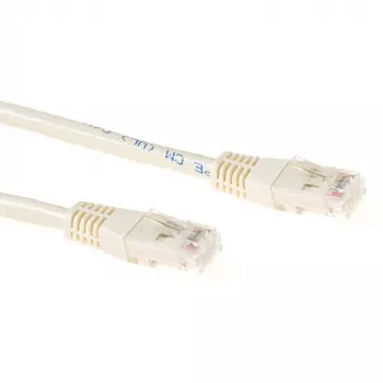 ACT Ivory 5 metrų LSZH U/UTP CAT6A komutacinis kabelis su RJ45 jungtimis