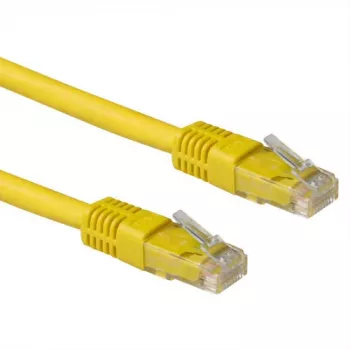 ACT geltonas 2 metrų LSZH U/UTP CAT6A komutacinis kabelis su RJ45 jungtimis