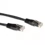 ACT juodas 0,5 metro LSZH U/UTP CAT6A komutacinis kabelis su RJ45 jungtimis