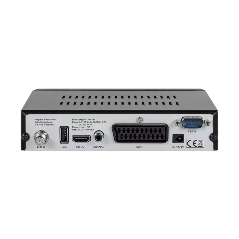 Megasat HD 390 kabelis Full HD juodas imtuvas