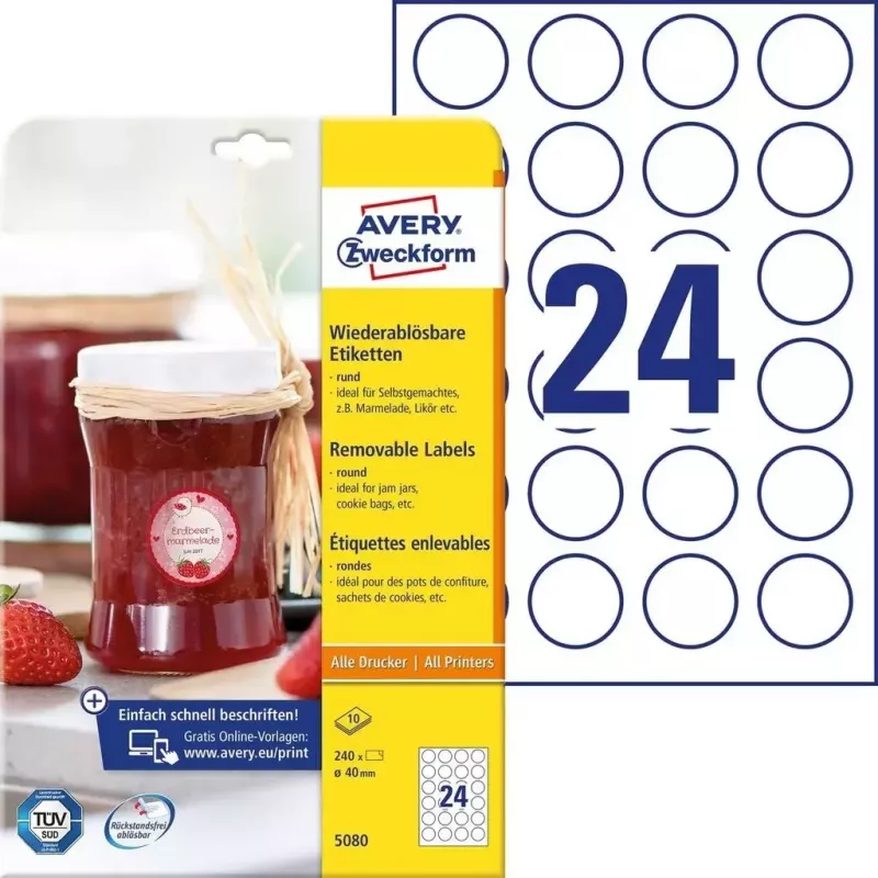 Lipnūs apskritimai Avery 5080