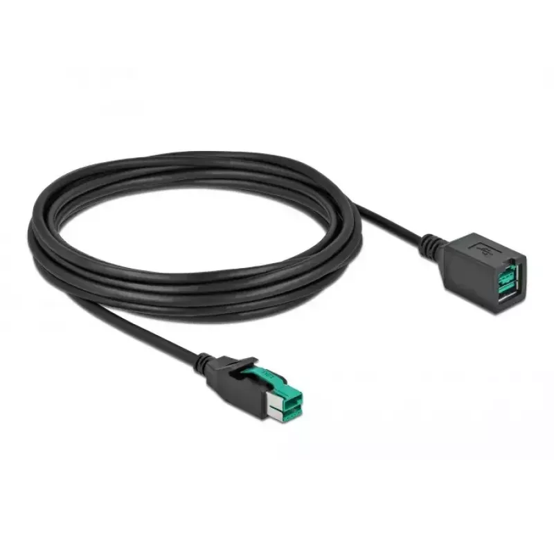 Maitinamas USB ilginamasis laidas DeLOCK 85984 12 V 5 m juodas