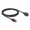 Maitinamas USB ilginimo laidas DeLOCK 85987 24 V 3 m Juodas