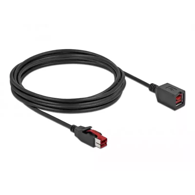 Maitinamas USB ilginamasis kabelis DeLOCK 85988 24 V 4 m Juodas