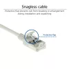 ACT pilkas 0,5 metro LSZH U/FTP CAT6A duomenų centro plonas komutacinis kabelis be užkabinimų su RJ45 jungtimis
