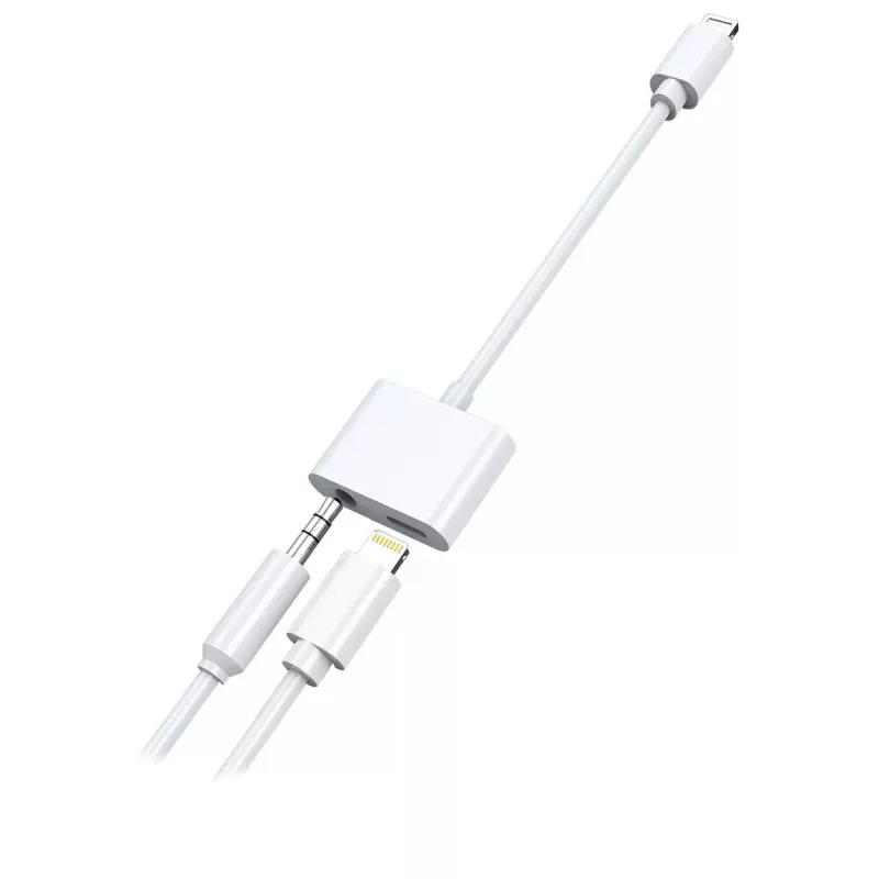 Lightning laidas 2GO 797239 0,1 m baltas Lightning į Lightning + 3,5 mm
