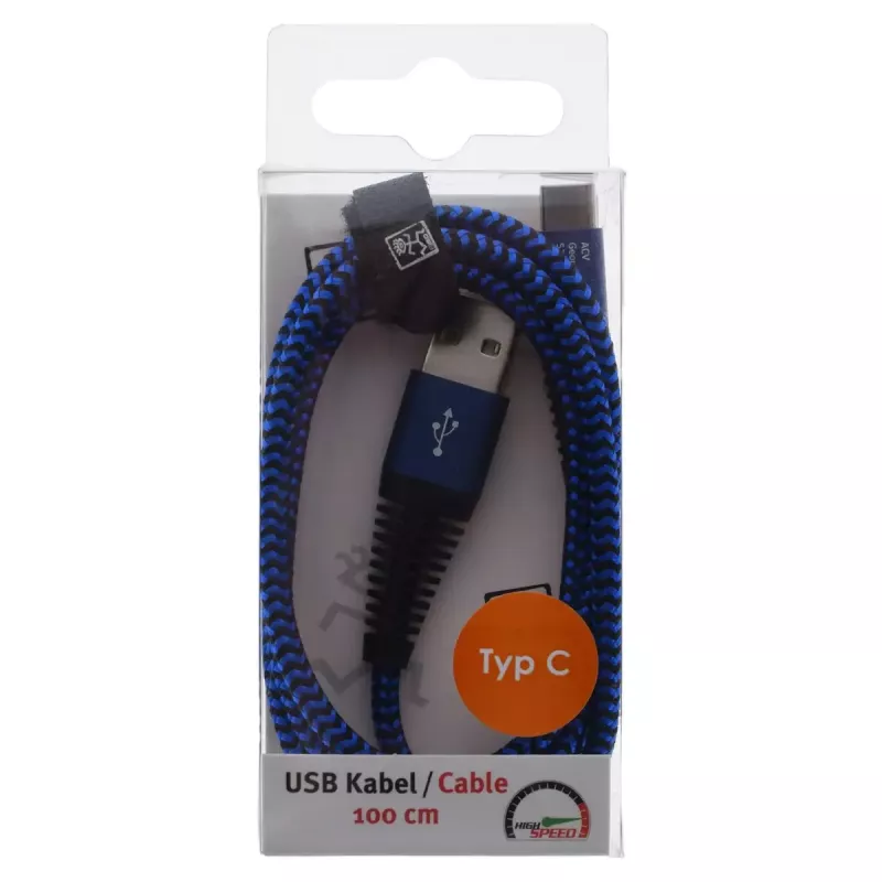 USB kabelis 2GO 795950 1m USB 3.2 Gen 1 USB B USB C mėlynas