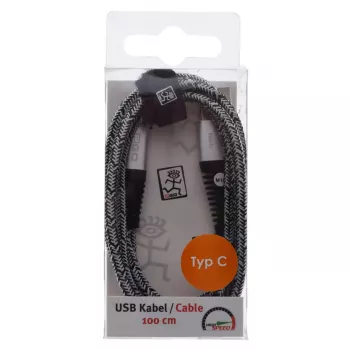 USB laidas 2GO 795953 USB 3.2 Gen 1 1m USB B USB C Sidabrinis