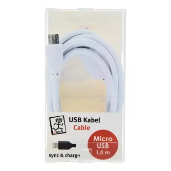 USB laidas 2GO 795202 1 m USB B Micro-USB B Baltas