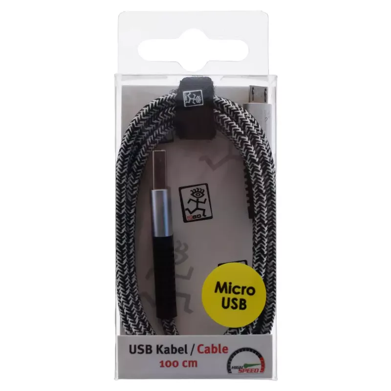 USB laidas 2GO 795951 1 m USB B Micro-USB B Sidabrinis