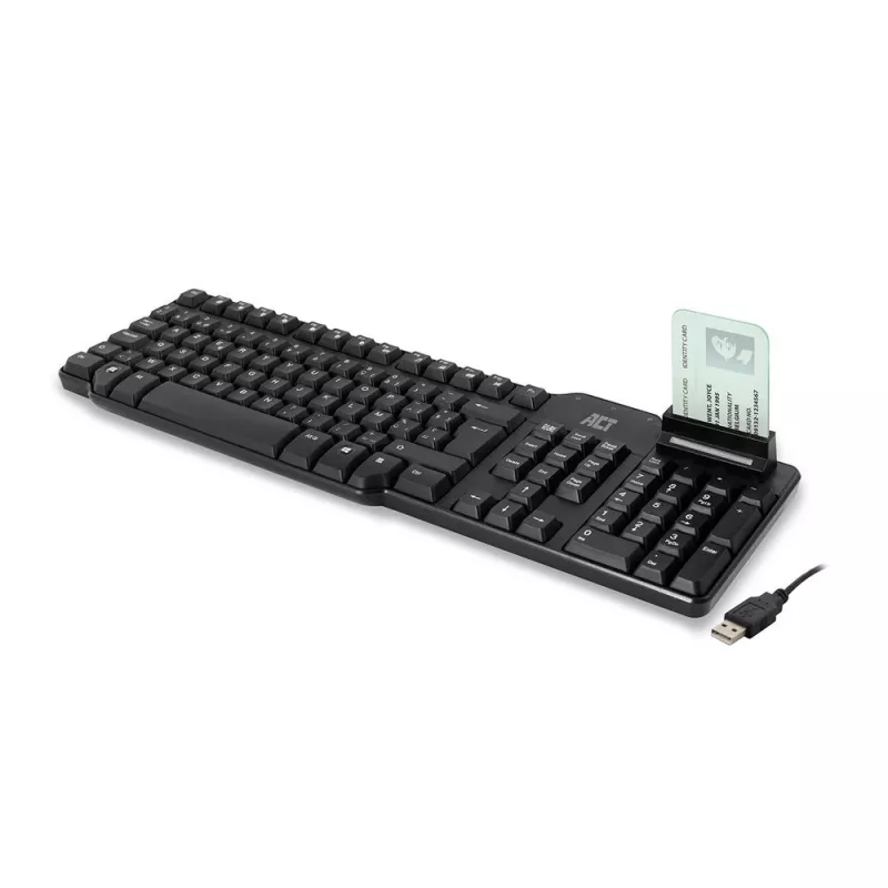 ACT laidinė klaviatūra su intelektualiųjų kortelių skaitytuvu (Azerty/BE išdėstymas)