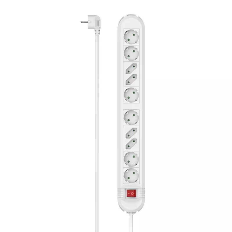Hama 00223041 maitinimo ilgintuvas 1,5 m 10 kintamosios srovės lizdų (-ai) Vidinis Balta