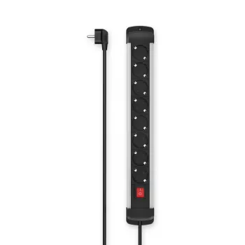 Hama 00223105 maitinimo ilgintuvas 1,5 m 8 kintamosios srovės lizdai (-ų) Vidinis Juoda, Pilka
