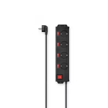 Hama 00223122 maitinimo ilgintuvas 4 kintamosios srovės lizdai (-ų) Vidaus Juoda