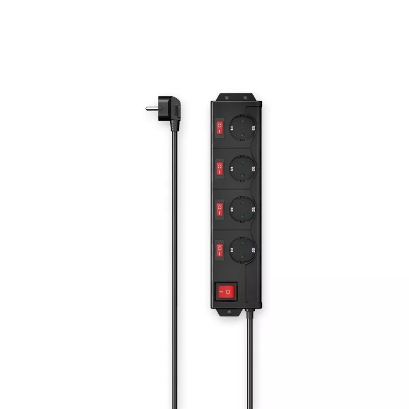 Hama 00223122 maitinimo ilgintuvas 4 kintamosios srovės lizdai (-ų) Vidaus Juoda