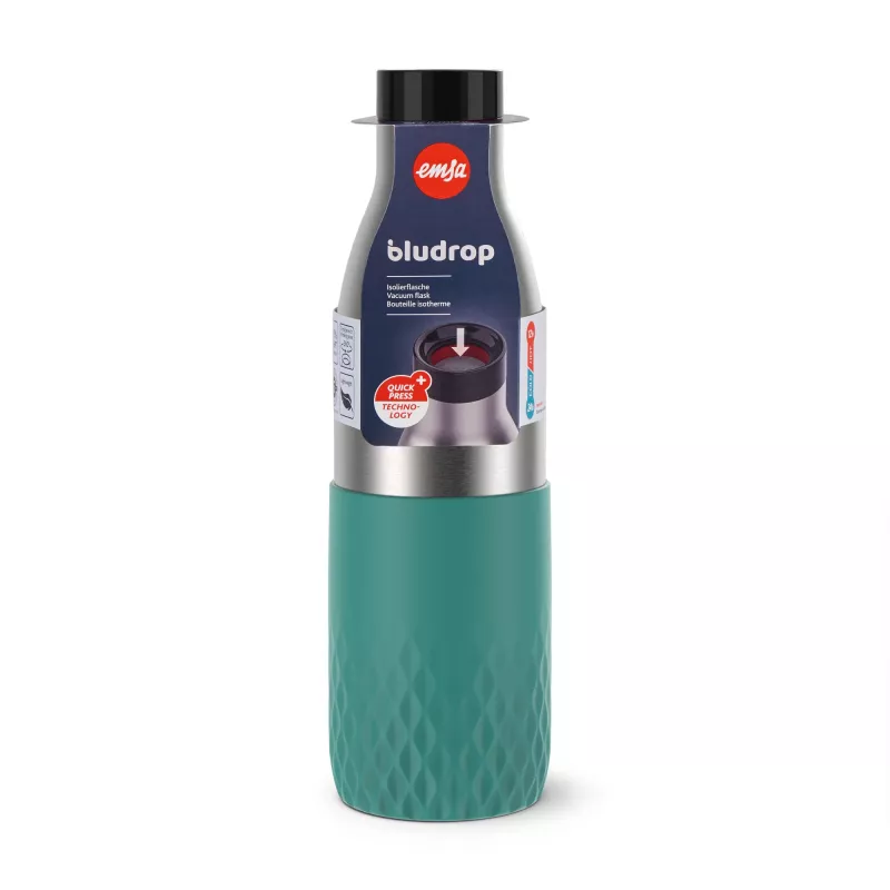 EMSA Bludrop Sleeve N31112 kasdieniam naudojimui 700 ml nerūdijantis plienas žalias, Nerūdijantis plienas