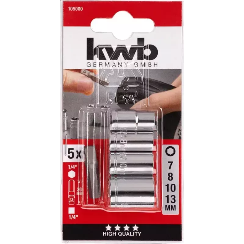 Atsuktuvų antgalių laikiklis KWB 105000 Chromas-vanadis Plienas 25.4 / 4 mm