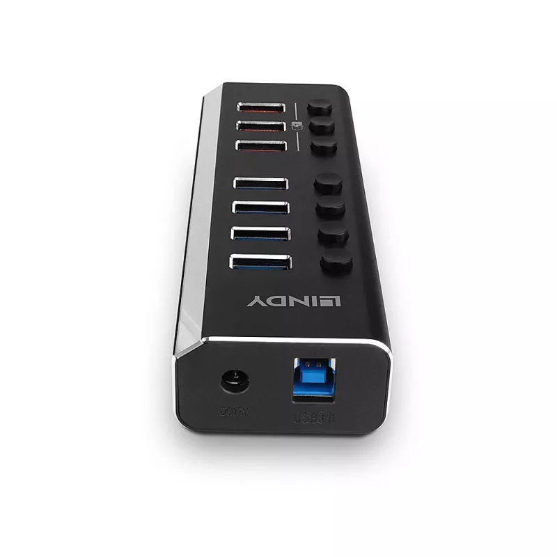 „Lindy“ 4 prievadų USB 3.0 šakotuvas su 3 „Quick Charge 3.0“ prievadais