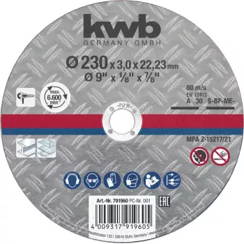 Pjovimo diskas KWB 791993 Plokščia centrinė skylė metalui