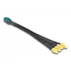 DeLOCK 90143 bendraašis kabelis 0,2 m Mini FAKRA Z 4 x SMA juodas
