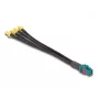 DeLOCK 90143 bendraašis kabelis 0,2 m Mini FAKRA Z 4 x SMA juodas