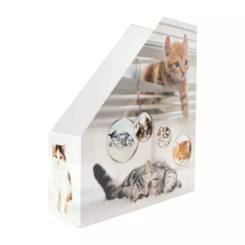 Žurnalų laikiklis HERMA Stehsammler Katzen A4 geltonas