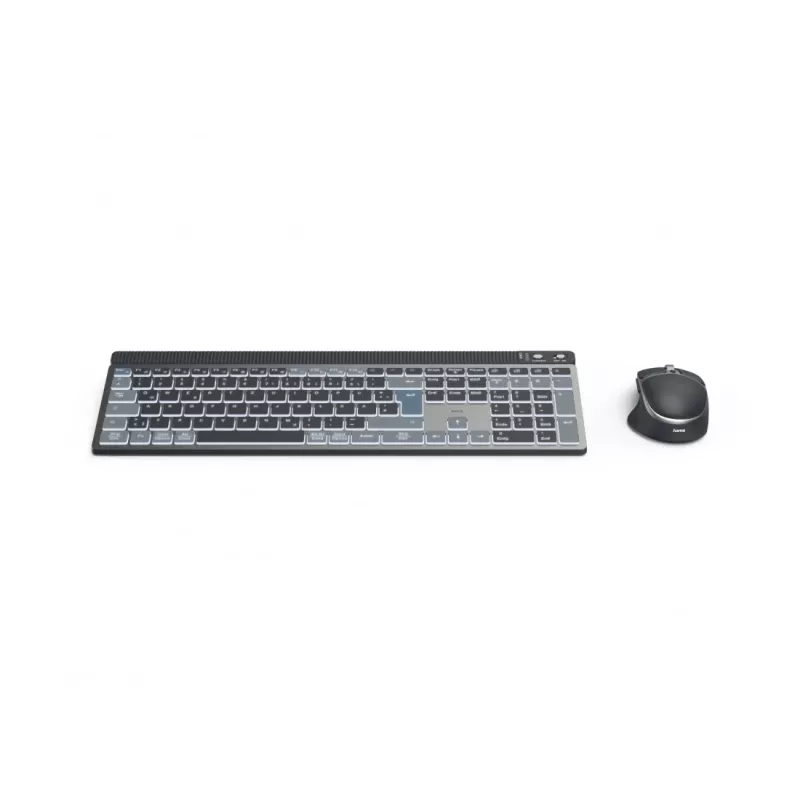 Hama WKM-750 klaviatūra Pelė įtraukta Namams/Biurui Bluetooth QWERTZ Vokiška Antracitinė, Juoda, Mėlyna