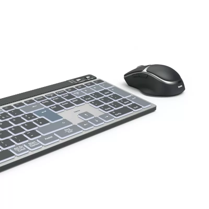 Hama WKM-750 klaviatūra Pelė įtraukta Namams/Biurui Bluetooth QWERTZ Vokiška Antracitinė, Juoda, Mėlyna