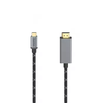 Hama 00200509 HDMI kabelis 1.5 m HDMI Type A (Standard) USB Type-C Juodas