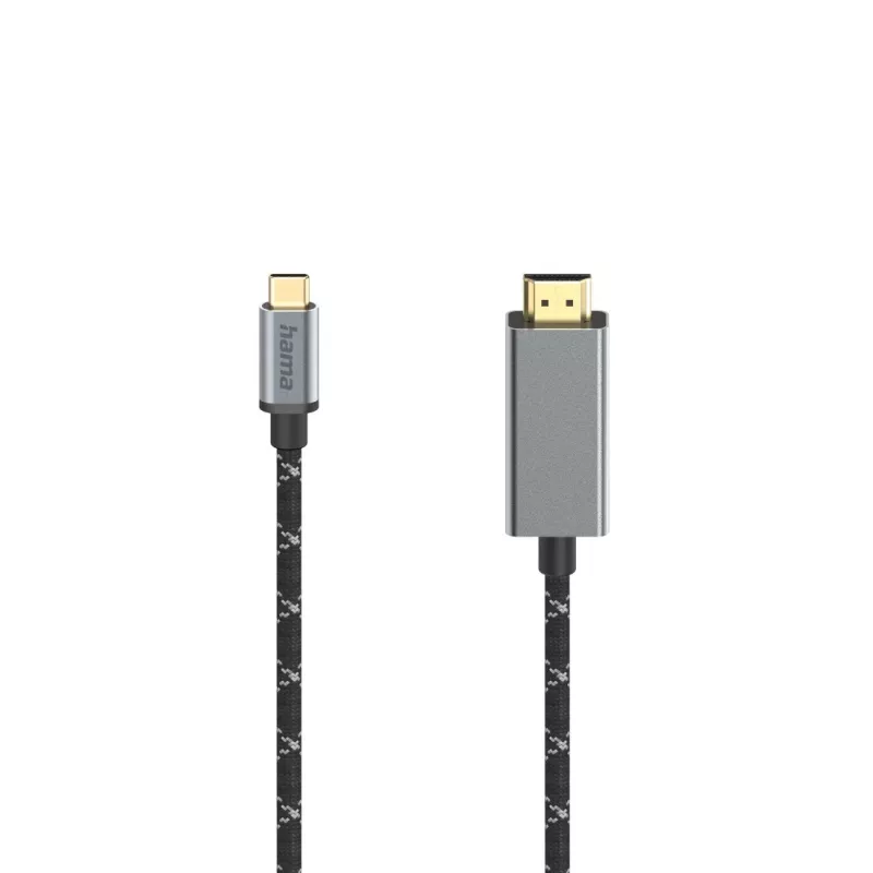 Hama 00200509 HDMI kabelis 1.5 m HDMI Type A (Standard) USB Type-C Juodas