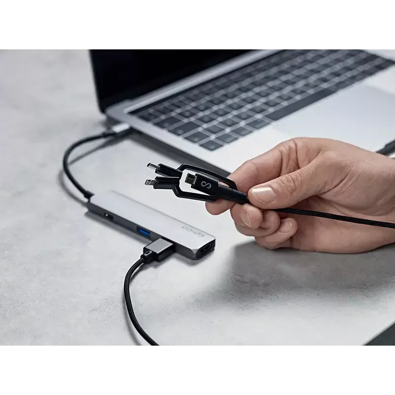 USB A į USB C / Micro-USB B / Lightning 3-in-1 kabelis 1.2 m Epico