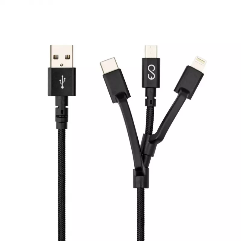 USB A į USB C / Micro-USB B / Lightning 3-in-1 kabelis 1.2 m Epico