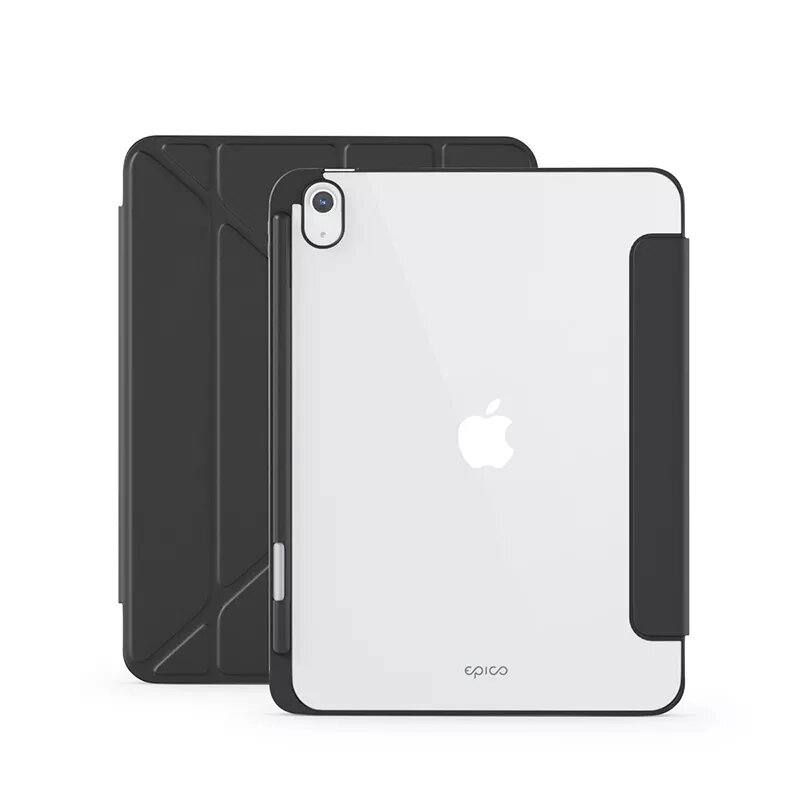 Atverčiamas dėklas Epico Hero 27,7 cm (10,9 colio) juodas permatomas Apple iPad 10,9 colio 2022