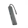 Sąsajos šakotuvas Epico 9915112100080 — USB Type-C priegloba, HDMI, USB 2.0, USB Type-C, MicroSD/SD kortelių skaitytuvas, aliuminis/TPU, pilka