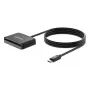 Manhattan USB-C USB jungties lustinių kortelių skaitytuvas su „MicroSD“ lizdu, USB-C kištuko ir kortelių skaitytuvo sąsaja bei „microSDXC“, palaiko „Windows“, „macOS“ ir „Linux“, skaito SIM korteles su adapteriu, laidas 1 m, juodas, trejų metų garantija