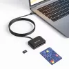 Manhattan USB-C USB jungties lustinių kortelių skaitytuvas su „MicroSD“ lizdu, USB-C kištuko ir kortelių skaitytuvo sąsaja bei „microSDXC“, palaiko „Windows“, „macOS“ ir „Linux“, skaito SIM korteles su adapteriu, laidas 1 m, juodas, trejų metų garantija
