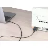 Manhattan USB-C į Serial konverterio kabelis, 1 m, kištukas-kištukas, Serial/RS232/COM/DB9, Prolific PL2303GT lustas, juodas kabelis, trejų metų garantija