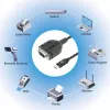 Manhattan USB-C į Serial konverterio kabelis, 1 m, kištukas-kištukas, Serial/RS232/COM/DB9, Prolific PL2303GT lustas, juodas kabelis, trejų metų garantija