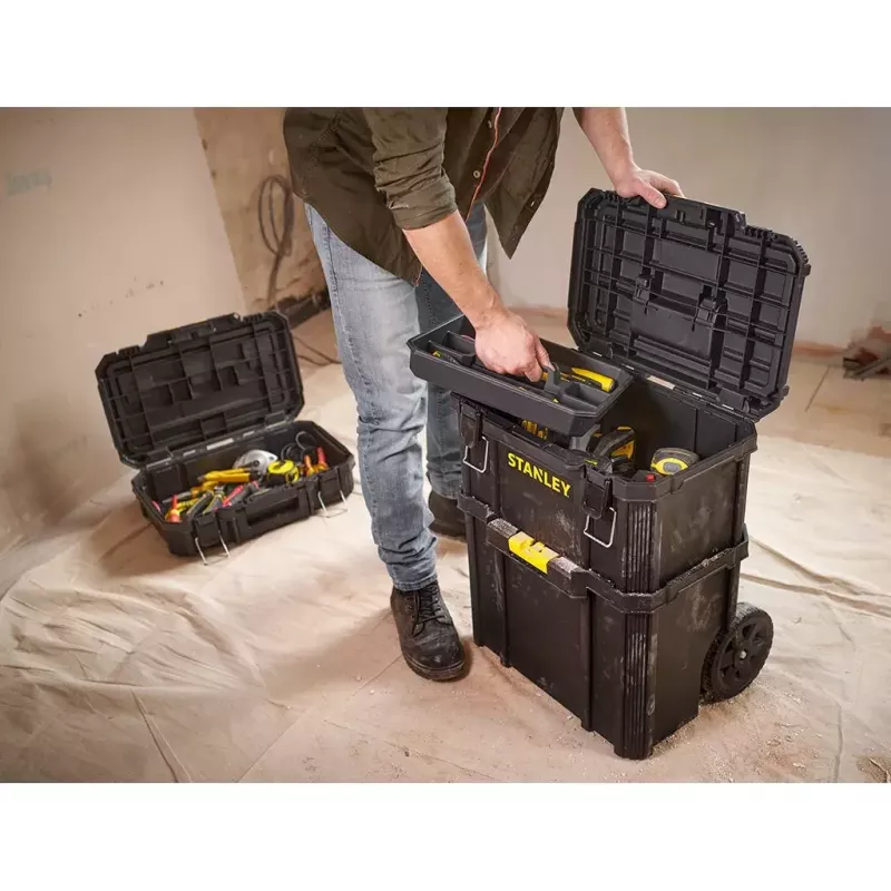 Trolley case Stanley STST83319-1 Plastic Juoda Geltona