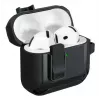 Apsauginis dėklas AirPods 4 LAUT ZENTRY — polikarbonatas + TPU, juodas