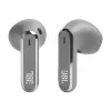 JBL LIVE FLEX ausinės belaidės į ausis įdedamos skambučiams / muzikai Bluetooth sidabrinės