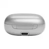 JBL LIVE FLEX ausinės belaidės į ausis įdedamos skambučiams / muzikai Bluetooth sidabrinės