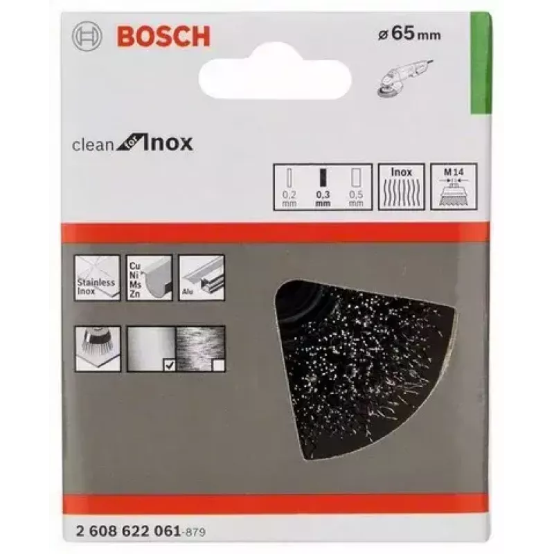 Puodelinis šepetys Bosch 2 608 622 061 Skersmuo 6,5 cm Vielos storis 0,3 mm