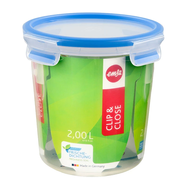 EMSA 508553 maisto laikymo indas Round Box 2 L Mėlyna, Skaidri 1 vnt.