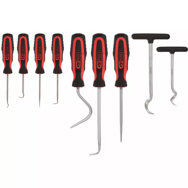 Varnininkas KS Tools 550.1070 Smailus antgalis Juoda/raudona rankena