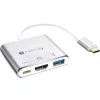 “Techly IADAP USB31-HDMIPTY” nešiojamojo kompiuterio dokas / prievadų daugiklis, laidinis USB 3.2 Gen 1 (3.1 Gen 1) Type-C, sidabrinis