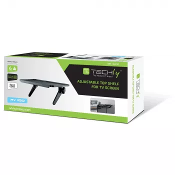 Techly ICA-DRS 902 AV įrangos lentynėlė Juoda Plastikinė