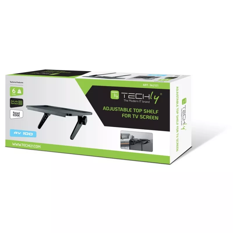 Techly ICA-DRS 902 AV įrangos lentynėlė Juoda Plastikinė