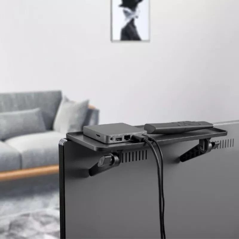 Techly ICA-DRS 902 AV įrangos lentynėlė Juoda Plastikinė